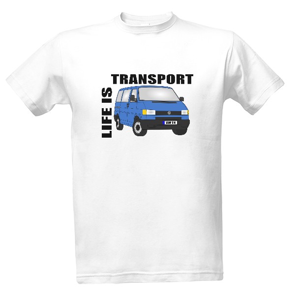 Tričko s potiskem T4 modrý